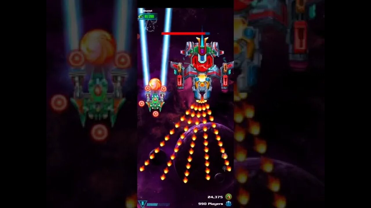 GALAXY ATTACK ALIEN SHOOTER - World Boss - Part 2 of 2 (ERON destroyer 400k damage)