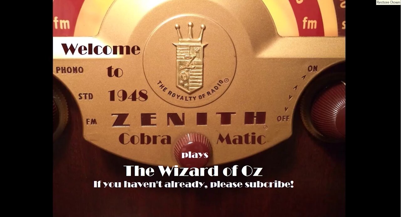 1948 Zenith Cobramatic Plays The Wizard of Oz