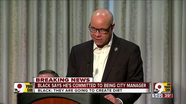 Harry Black says he's committed to remaining city manager