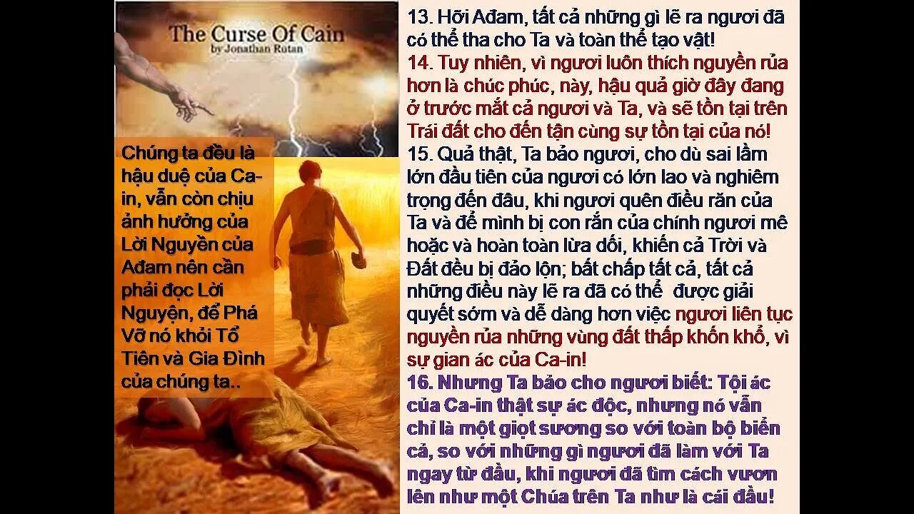Chúa giải thích cho Ađam về Ảnh Hưởng của Lời Nguyền Rủa và Chúc Lành.. (qua Jacop Lorber)