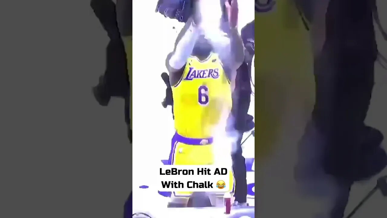 LeBron Hit AD With Chalk 😂
