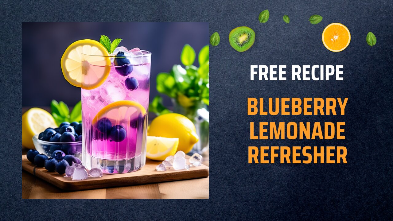 Free Blueberry Lemonade Refresher Recipe🍋+ Healing Frequency🎵