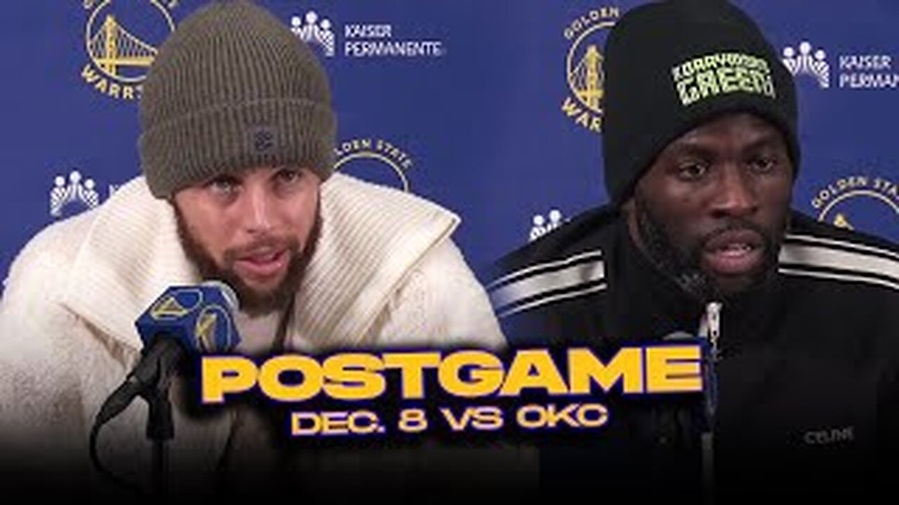 Warriors/Thunder Postgame, Steph, Draymond, Brandin Podziemski, Coach Kerr Reactions | Dec 8, 2023