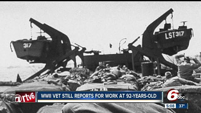 92-year-old World War II veteran is still working