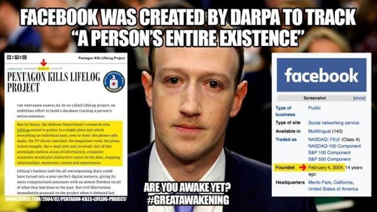 GOOGLE - FACEBOOK - CIA DARPA NAZIS