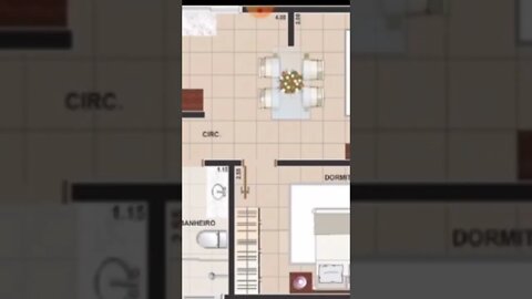 planta de casa 7x8