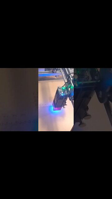 Cutting wood patterns with laser.