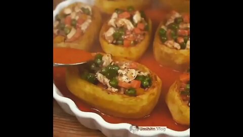 Fried then stuffed russets | @foodiesmin on IG ☝️🥔 #shorts