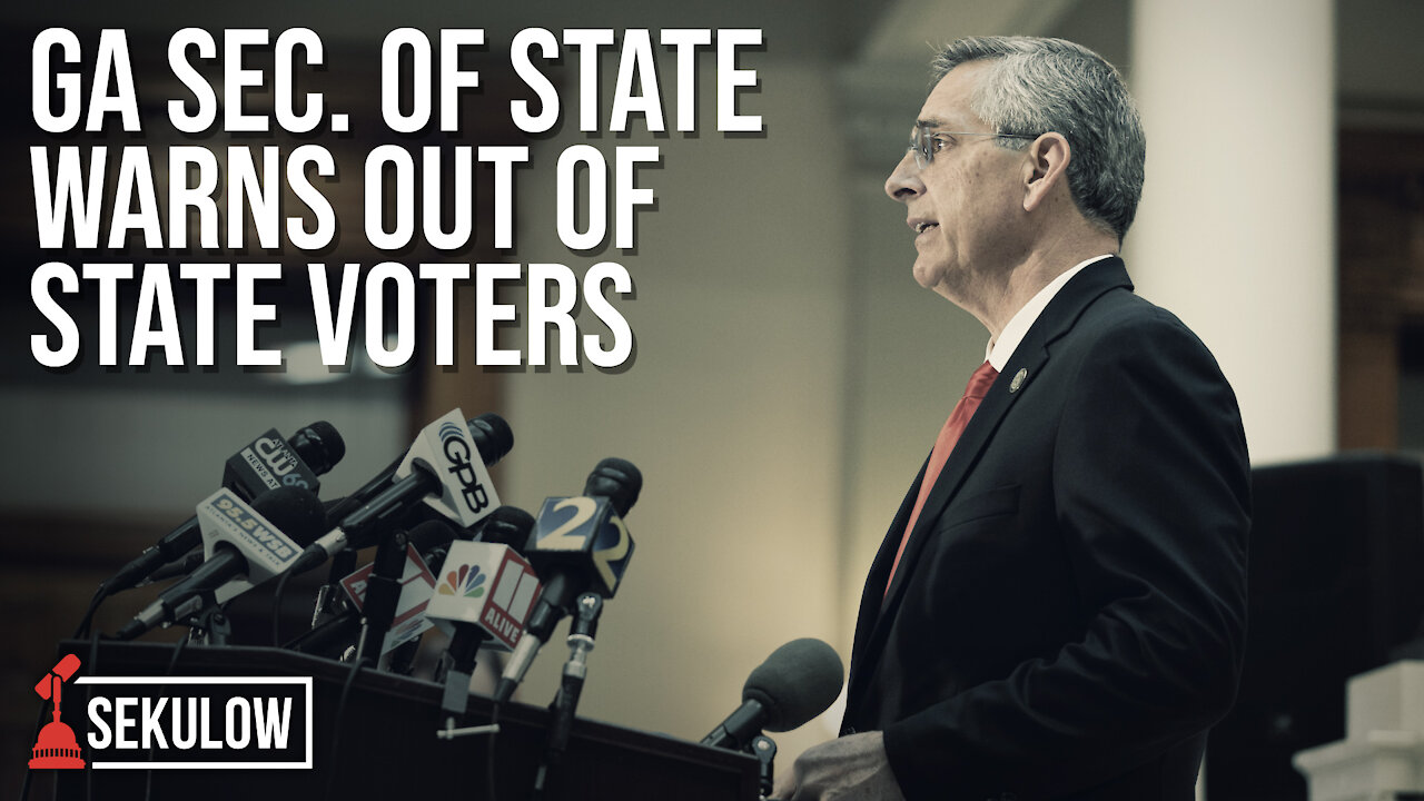 GA Sec. of State Warns Out of State Voters