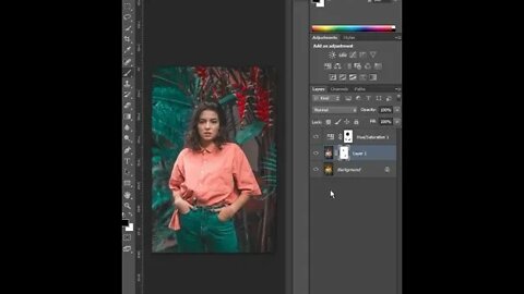 Moddy Red-Black Photo Background Colour Gradding in Photoshop color lookup #photoshop #shorts #edit