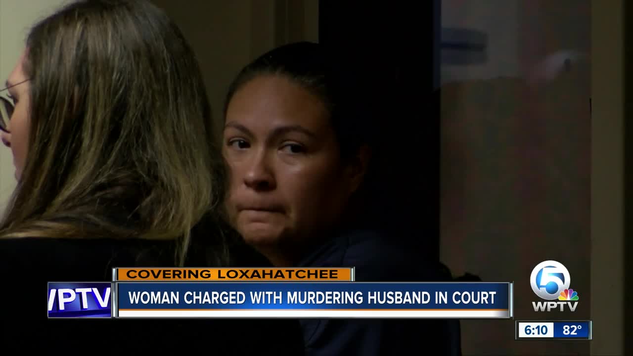 Woman charged with murdering husband appears in court