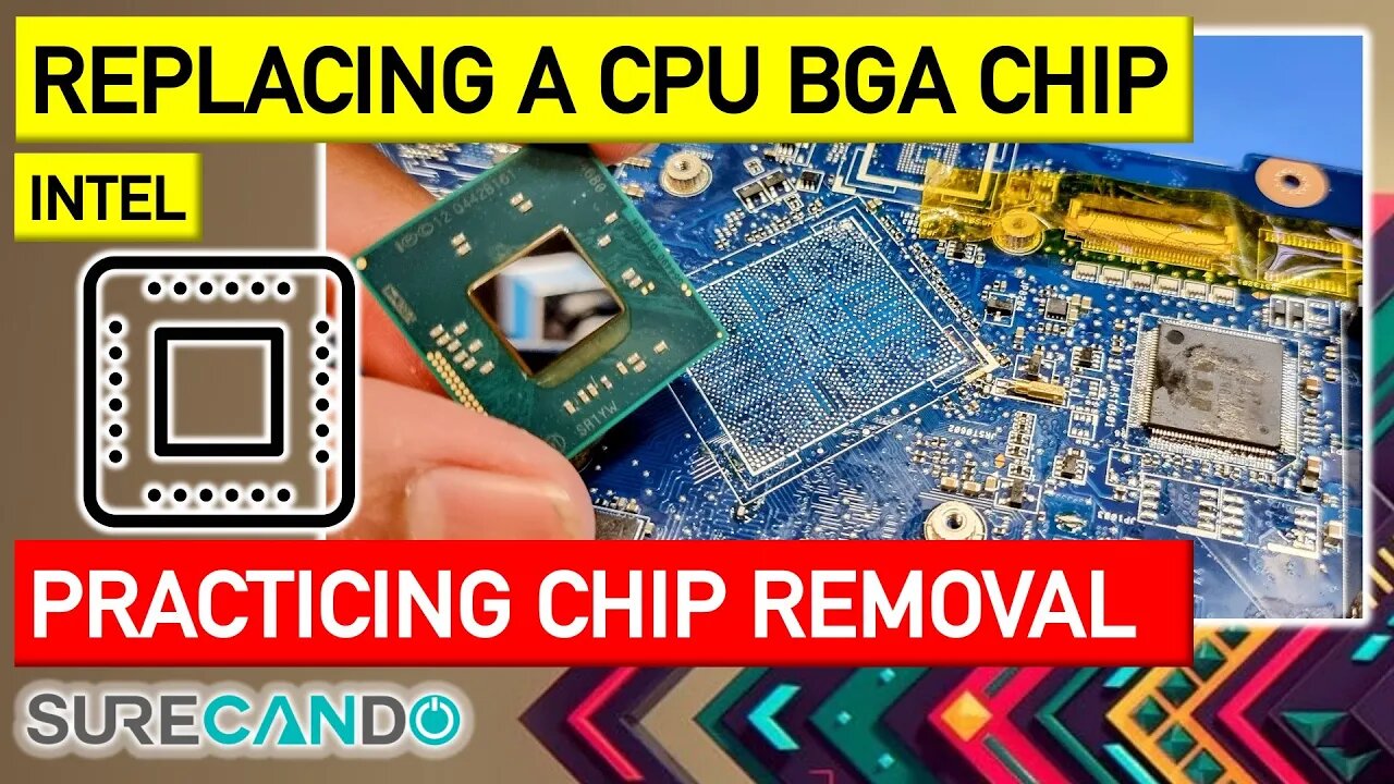 Practice replacing a BGA CPU Processor gone wrong, ripped tracks. Intel Pentium N3540 SR1YW Toshiba