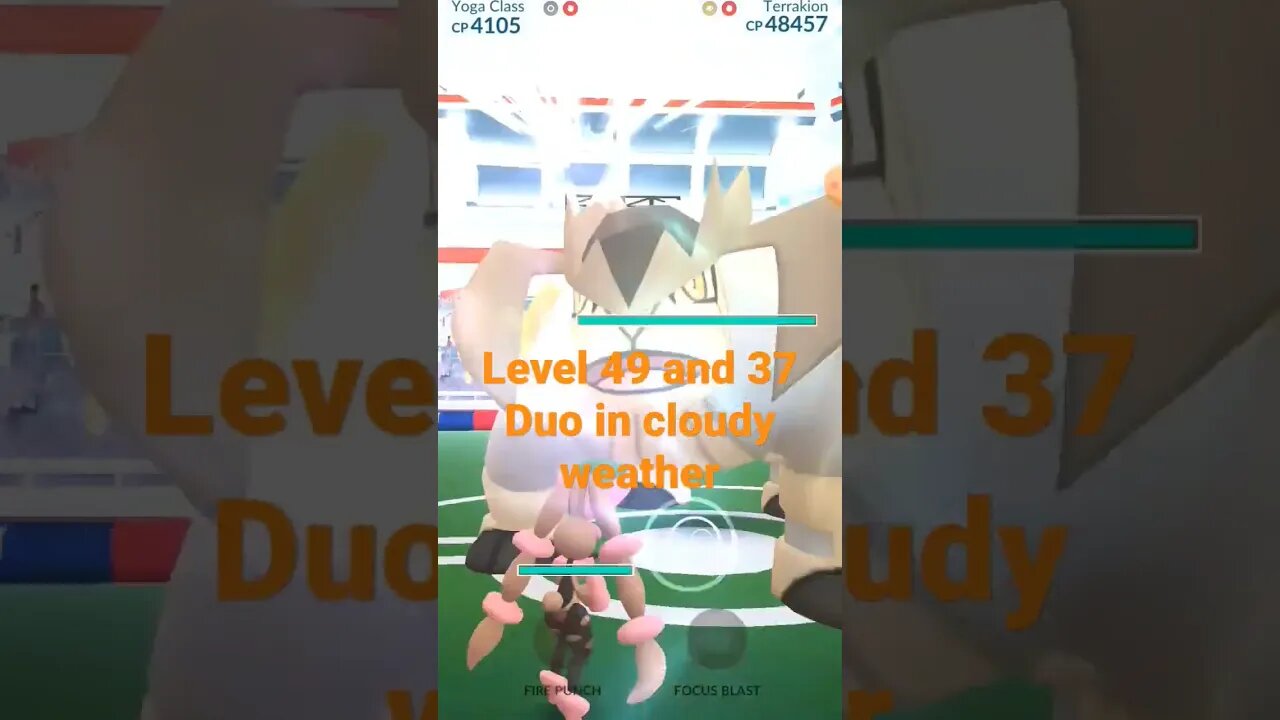 Level 49 and 37 Duo Terrakion in Cloudy Weather Short