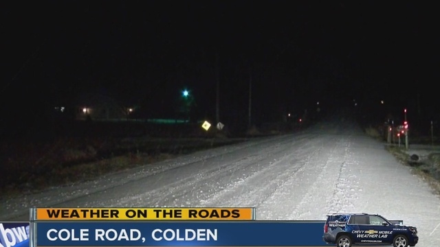Road conditions in the mobile weather lab on 219 southbound