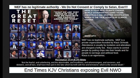 WEF has no legitimate authority - We Do Not Consent or Comply to Satan, Ever!!!