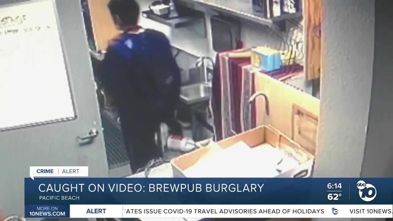 Caught on video: Burglars ransack Pacific Beach brewpub