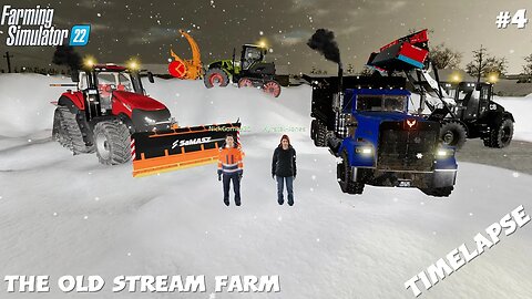 MEGA SNOW STORM HITS MY NEW FARM! (6FT OF SNOW) | FS22 | THE OLD STREAM FARM | TIMELAPSE | EPISODE 4