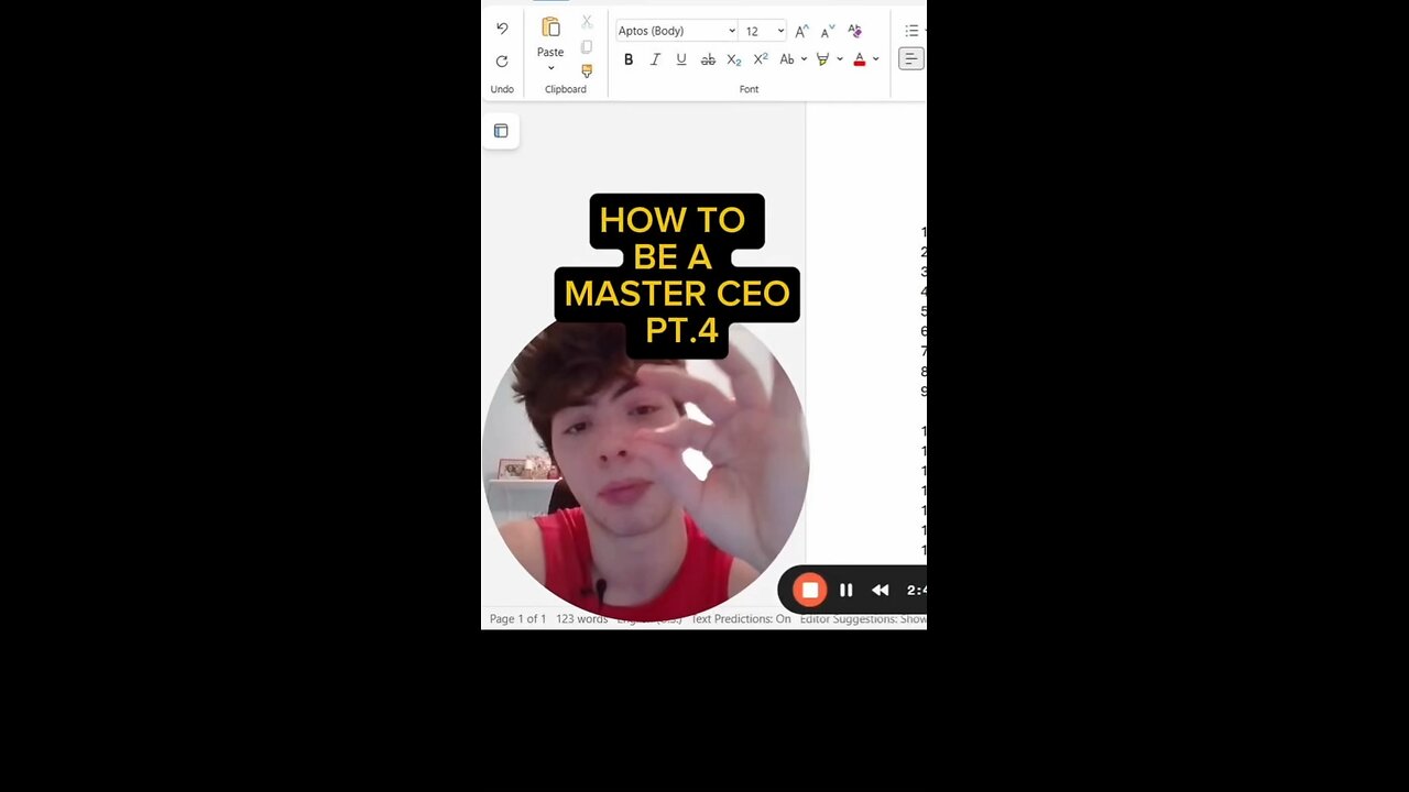 HOW TO BE A MASTER CEO PT.4