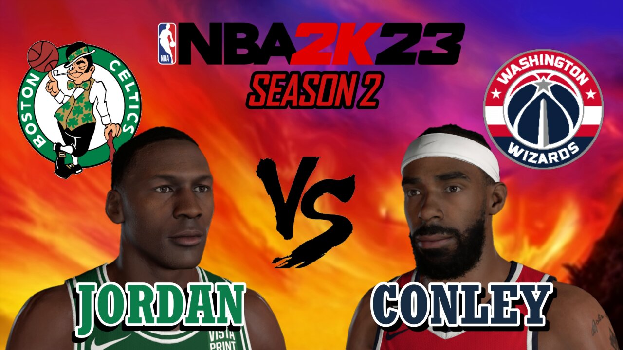 Jordan vs Conley - Celtics vs Wizards - Season 2, Game 12 - MyLeague: All-Time Legends #NBA2K23