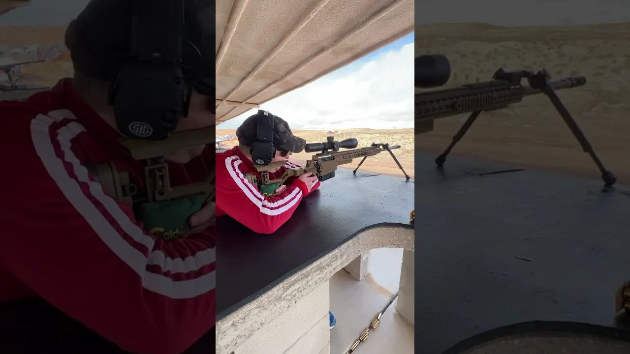 Accuracy International 338 Lapua - 1000 Yards - 60 MPH Winds!