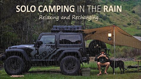 SOLO CAMPING in the Rain [ Car camping, Jeep Wrangler overland