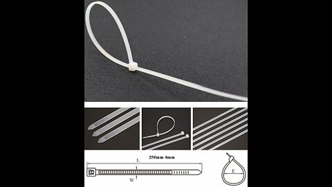 250mm nylon cable tie zip tie white self locking