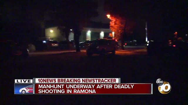 Manhunt underway in Ramona death