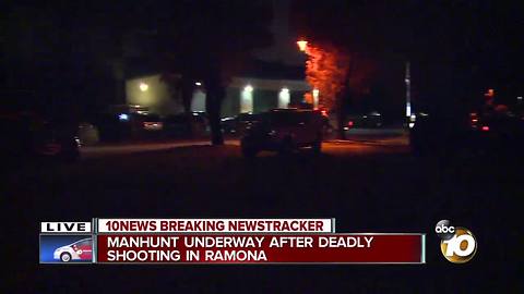 Manhunt underway in Ramona death
