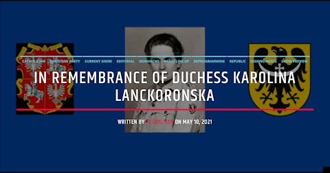 In Remembrance Of Duchess Karolina Lanckoronska