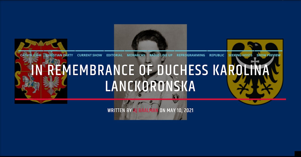 In Remembrance Of Duchess Karolina Lanckoronska