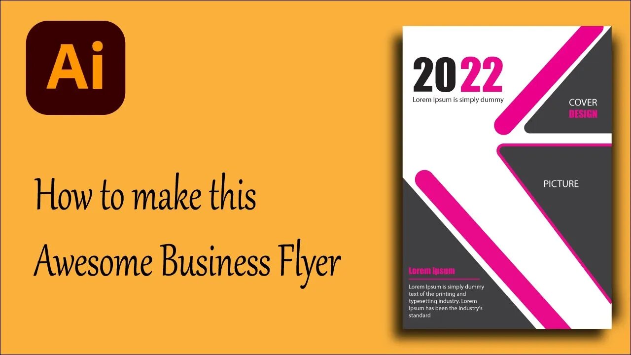 Start making a Business Flyer Graphic Design Creative Design Illustrator CC #short