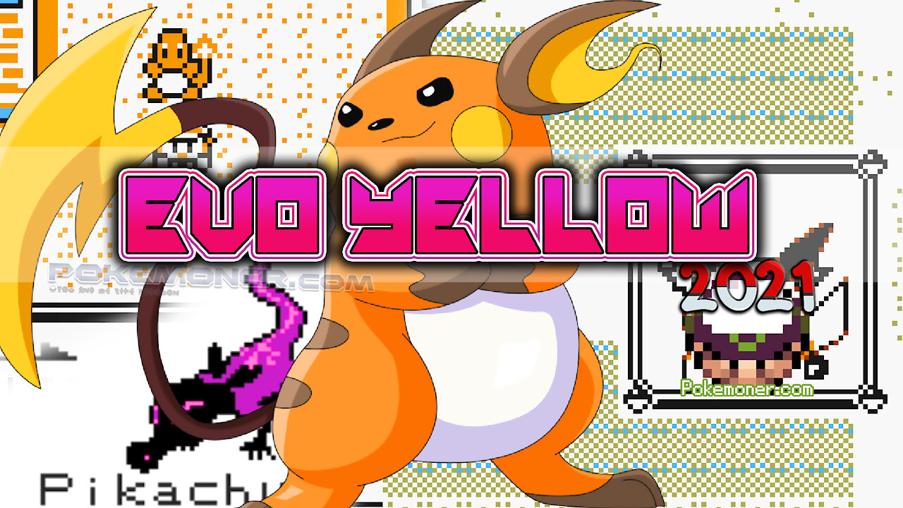 Pokemon Evo Yellow - GB Hack ROM has Mega, Raichu following, over 250 Pokemon, Walking Pokemon