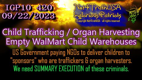 IGP10 420 - English Version - Child Trafficking Organ Harvesting Empty WalMart Child Warehouses