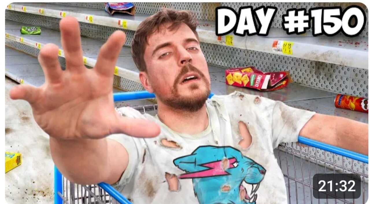 $10000 every day you surviv in a grocery store