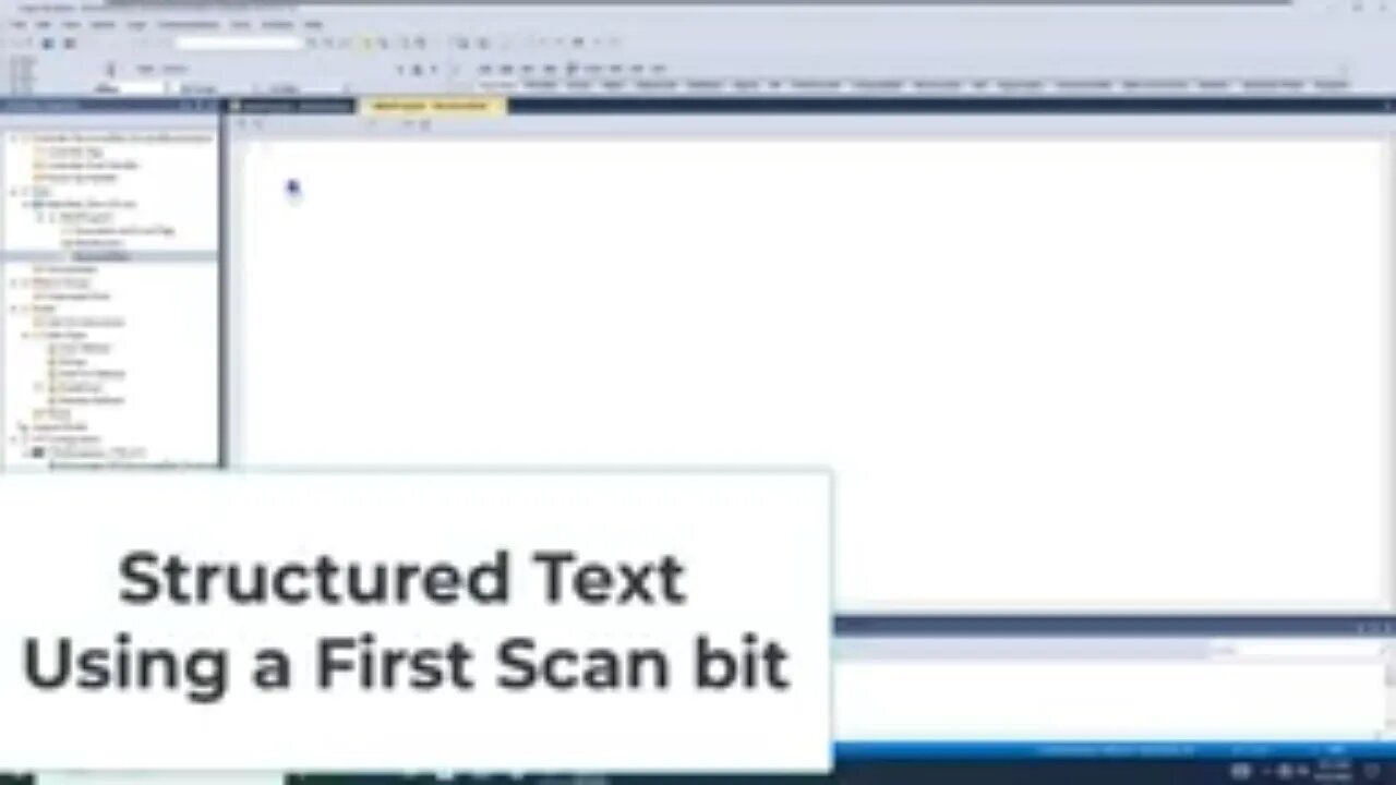 Structured Text First Scan Bit in Studio 5000 - Structured Text Sunday Video 2