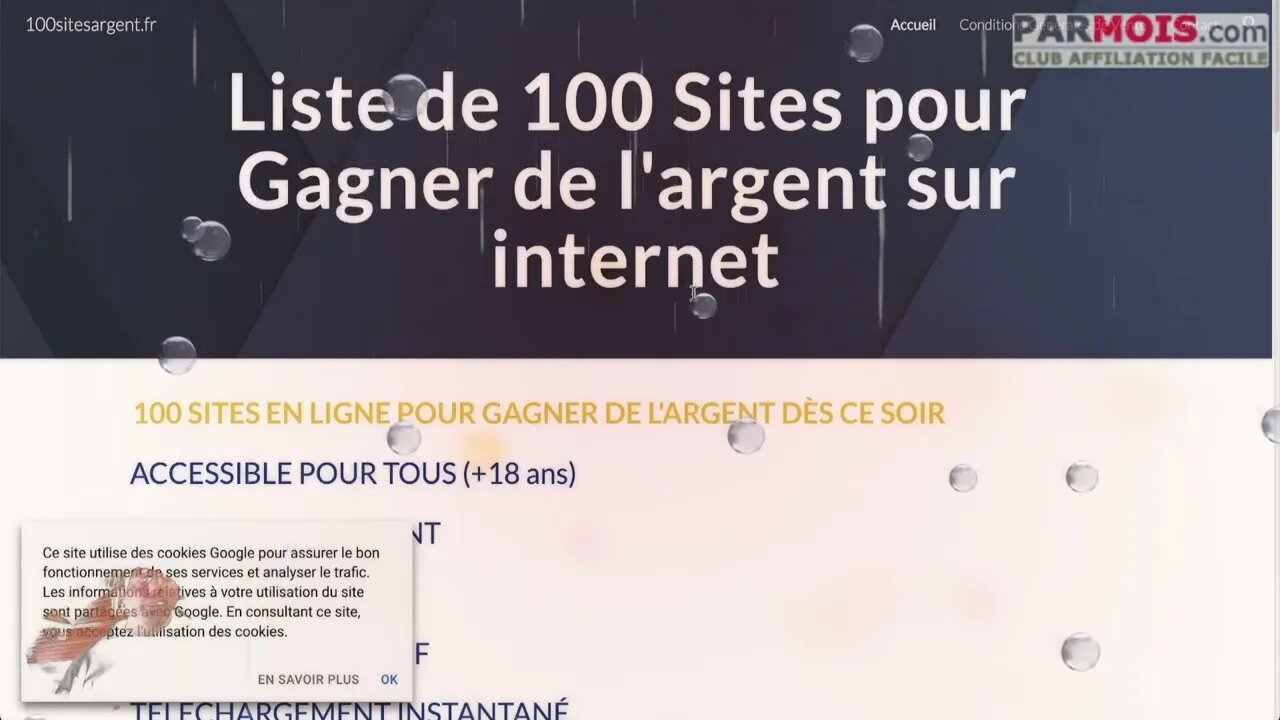 100 sites pour gagner de l'argent sur internet