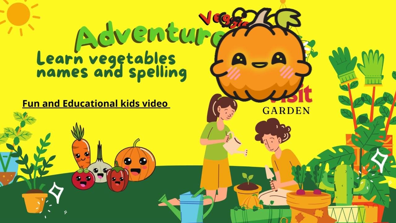 Vegetables names kids learning video about food