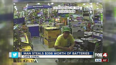 Police look for man in Lowe's theft