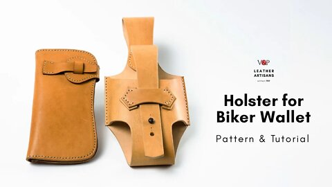 Leather Holster for Biker Wallet, PDF Pattern and Tutorial