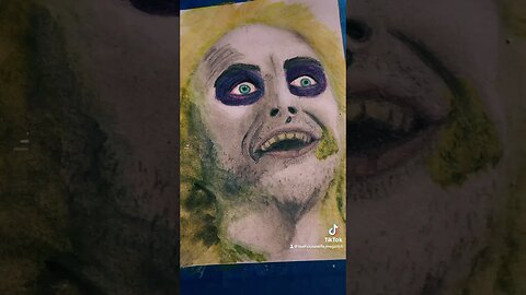 day 26 of 300 days of #drawingchallenge #spookyseason #edition. #painting #BeetleJuice #timburton
