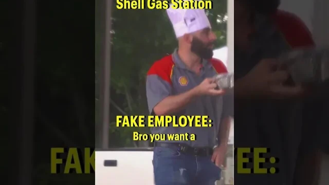 Fake Employee Giving Out Free Gas Samples at a Gas Station