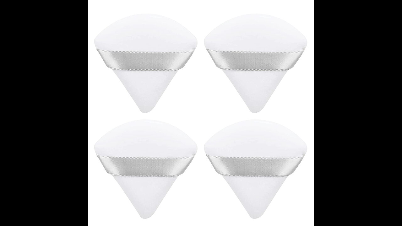 12 Pieces Pure Cotton Powder Puff Face Triangle Soft Makeup Puff for Loose Powder Body Cosmetic...