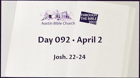 Through the Bible 2022 (Day 092)