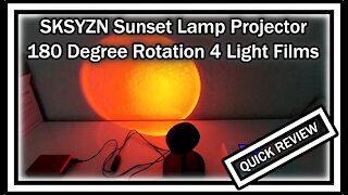 SKSYZN Sunset Lamp Projector, Sunset Light 180 Degree Rotation 4 Replaceable Light Films FULL REVIEW