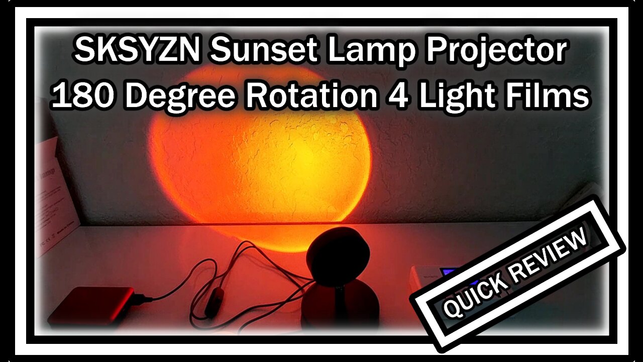 SKSYZN Sunset Lamp Projector, Sunset Light 180 Degree Rotation 4 Replaceable Light Films FULL REVIEW