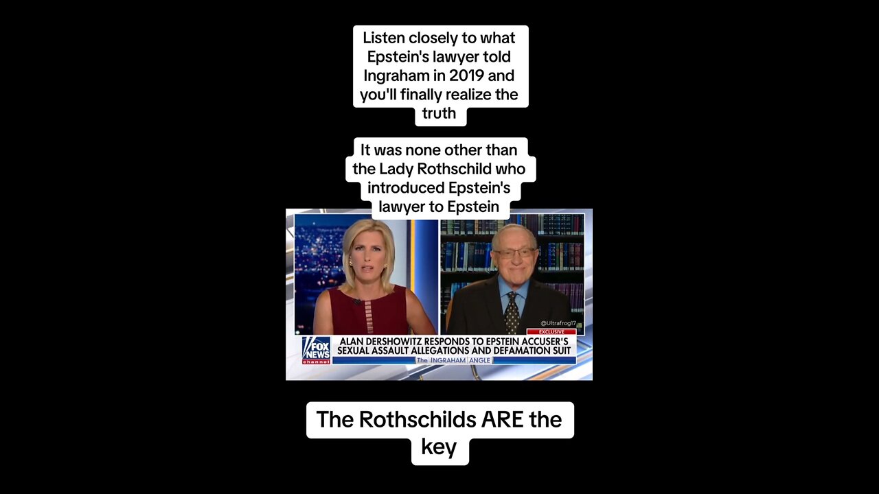 Lady Rothschild Introduced Dershowitz To Epstein. Roseanne Barr Truth About Rothschild's