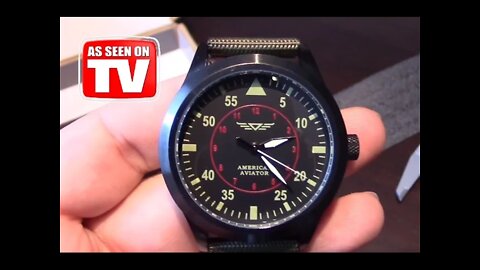 As Seen On TV American Aviator Commemorative WWII Pilot Watch