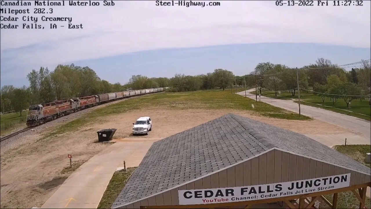 NB Iowa Northern Manifest at Cedar Falls Junction on May 13, 2022 #SteelHighway