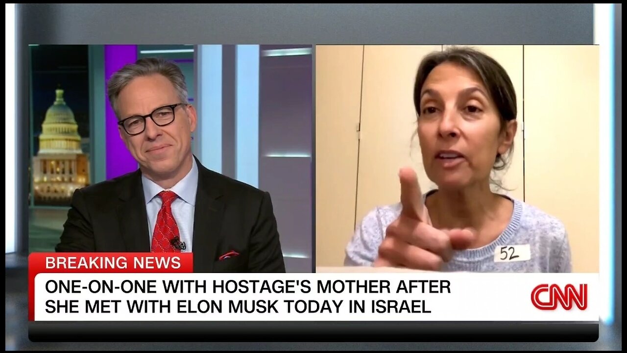 CNN’s Tapper Tries To Bait Mom Of Israeli Hostage to Trash Elon Musk