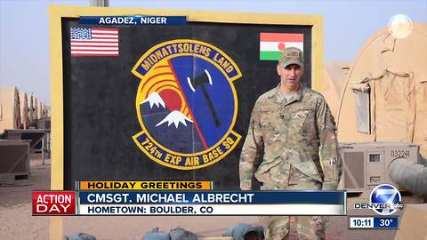 Military greetings: CM Sgt. Michael Albrecht of Boulder